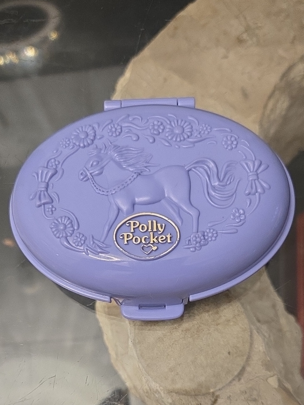 Vintage 1994 Bluebird Polly Pocket Unicorn Meadow Compact (No Dolls)